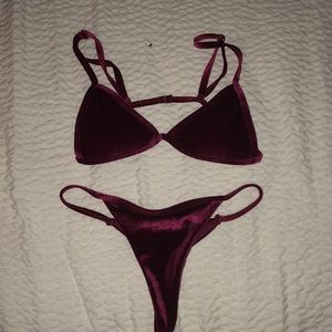 red velvet bikini set